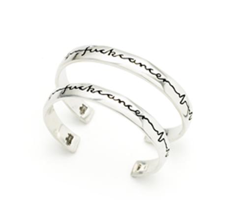 Sterling silver hot sale cancer bracelets